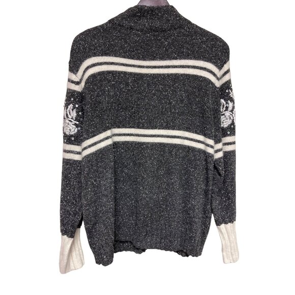 Dress Barn Women's Sweater Cardigan Full Zip Wool Angora Blend Grey Size 14 16 - Picture 3 of 8
